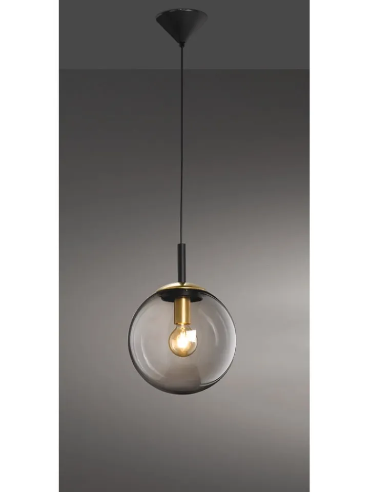 FISCHER & HONSEL Decken- & Hängeleuchten<Pendelleuchte "Dini" in Schwarz - Ø 25 cm x (H)140 cm