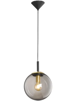 FISCHER & HONSEL Decken- & Hängeleuchten<Pendelleuchte "Dini" in Schwarz - Ø 25 cm x (H)140 cm
