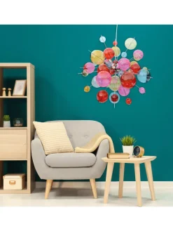 näve Decken- & Hängeleuchten<Pendelleuchte "EXPLOSION" in bunt - (L)65 cm x (B)65 cm x (H)193 cm