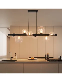 ZMH Decken- & Hängeleuchten<Pendelleuchte 8-flammige G9 in transparent Glas Max.25W