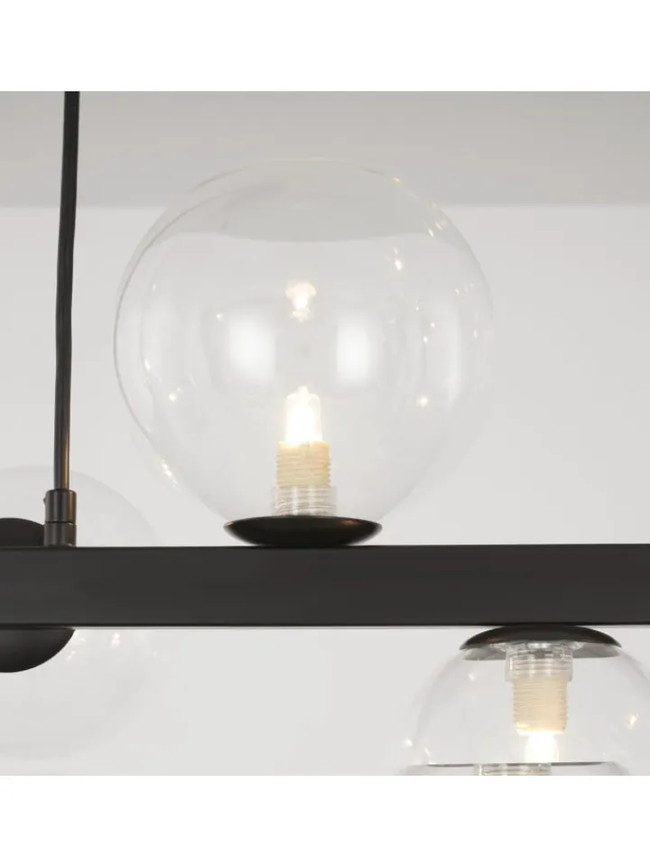 ZMH Decken- & Hängeleuchten<Pendelleuchte 8-flammige G9 in transparent Glas Max.25W