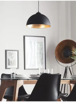 Beliani Decken- & Hängeleuchten<Pendelleuchten CETINA in Schwarz/Gold - (W) 40 x (H) 129 x (L) 40 cm