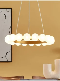 Beliani Decken- & Hängeleuchten<Pendelleuchten GEORGES in Gold - (W) 59 x (H) 146 x (L) 59 cm