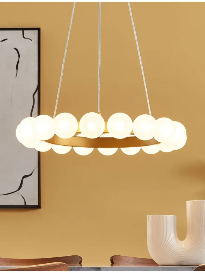 Beliani Decken- & Hängeleuchten<Pendelleuchten GEORGES in Gold - (W) 59 x (H) 146 x (L) 59 cm