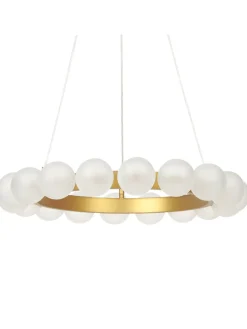Beliani Decken- & Hängeleuchten<Pendelleuchten GEORGES in Gold - (W) 59 x (H) 146 x (L) 59 cm