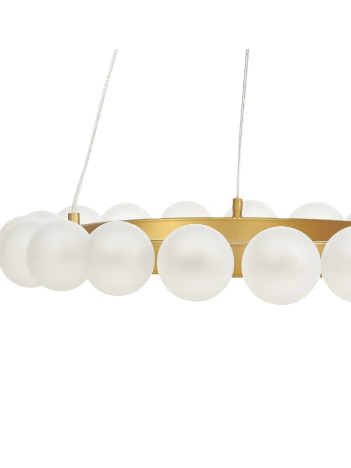 Beliani Decken- & Hängeleuchten<Pendelleuchten GEORGES in Gold - (W) 59 x (H) 146 x (L) 59 cm