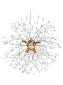 Beliani Decken- & Hängeleuchten<Pendelleuchten TOROLA in Gold/Transparent - (W) 56 x (H) 192 x (L) 56 cm