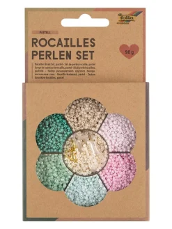 folia PAPER Kreativbedarf & Do-It-Yourself<Perlen-Bastelset in Türkis/ Rosa - 90 g