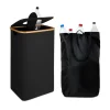 relaxdays Mülleimer<Pfandflaschen Sammelbehälter in Schwarz – 100 l