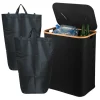 relaxdays Mülleimer<Pfandflaschen-Sammelbehälter in Schwarz - 140 Liter