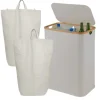 relaxdays Mülleimer<Pfandflaschen-Sammelbehälter in Beige - 170 Liter