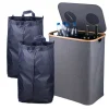 relaxdays Mülleimer<Pfandflaschen-Sammelbehälter in Grau - 170 Liter