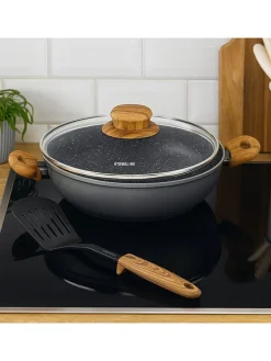 Stoneline Kochgeschirr<Pfannenwender in Schwarz/ Hellbraun - (L)33 cm