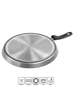 Stoneline Kochgeschirr<Pfannkuchenpfanne in Grau - Ø 24 cm