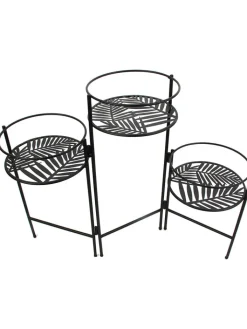 Ethnical Life Pflanzen & Zubehör<Pflanzenständer in Schwarz - (B)66,5 x (H)50 x (T)21 cm
