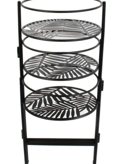 Ethnical Life Pflanzen & Zubehör<Pflanzenständer in Schwarz - (B)66,5 x (H)50 x (T)21 cm