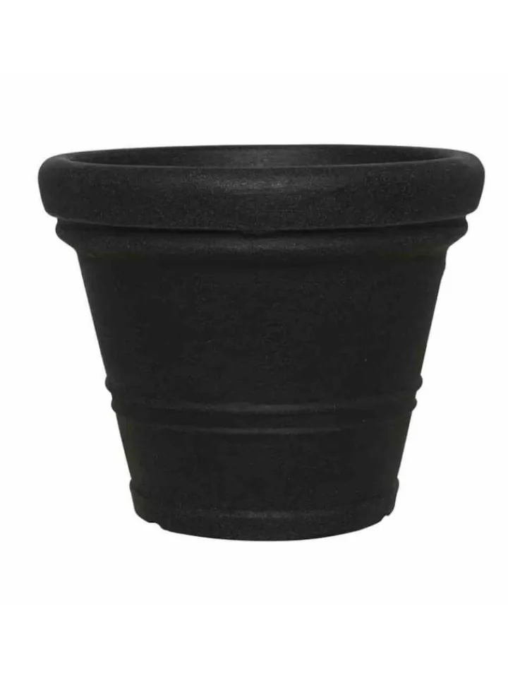 Siena Garden Pflanzen & Zubehör<Pflanzgefäß Amalia 35, Ø 35x28 cm in Schwarz/Granit in Schwarz/Granit