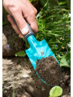 Gardena Gartendekoration<Pflanzkelle in Hellblau/ Schwarz
