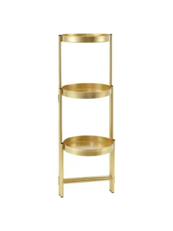 en.casa Pflanzen & Zubehör<Pflanzständer Kallo in Gold (H)60cm (B)60cm (T)18cm