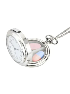 Maximex Technik|Pflege & Gesundheit<Pillendose-Taschenuhr in Silber - (L)84,5 cm