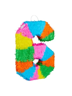 relaxdays Partyzubehör & -Dekoration<Pinata Zahl 6 in Bunt