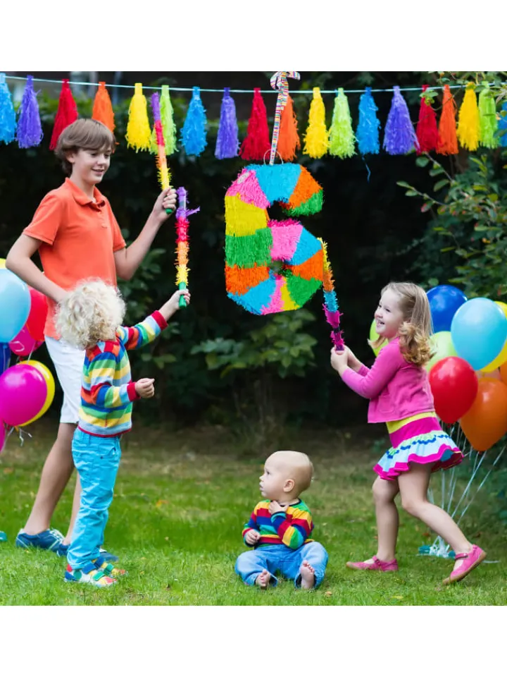relaxdays Partyzubehör & -Dekoration<Pinata Zahl 6 in Bunt