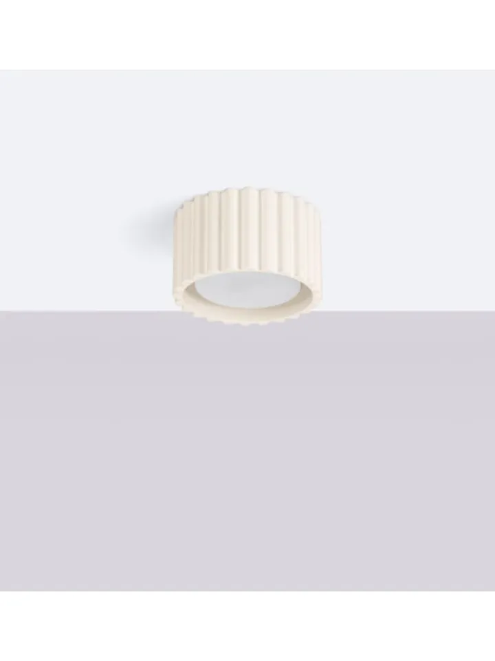 Nice Lamps Decken- & Hängeleuchten<Plafond ZORA 1 beige H 6 cm