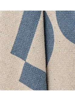 Bloomingville Wohndecken & Plaids<Plaid "Agno" in Blau/ Beige - (L)160 x (B)130 cm