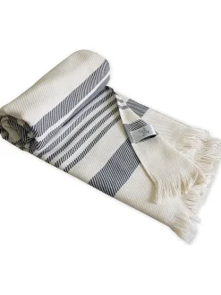 Framsohn Wohndecken & Plaids<Plaid "Boho Living - Streifen" in Anthrazit/ Weiß