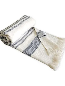 Framsohn Wohndecken & Plaids<Plaid "Boho Living - Zick Zack" in Anthrazit/ Weiß