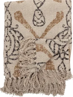 Bloomingville Wohndecken & Plaids<Plaid "Freddy" in Beige - (L)160 x (B)130 cm