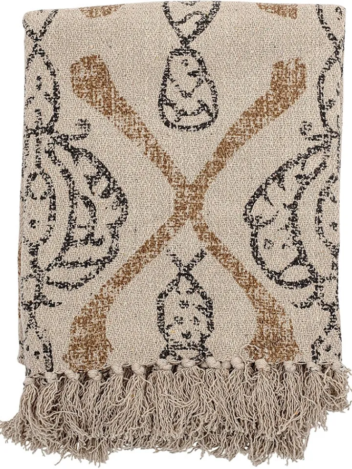 Bloomingville Wohndecken & Plaids<Plaid "Freddy" in Beige - (L)160 x (B)130 cm