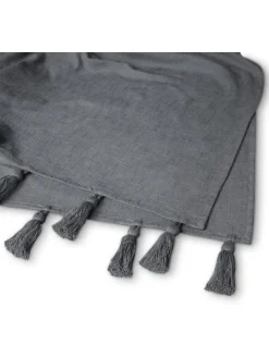 Walra Wohndecken & Plaids<Plaid "Funny Frays" in Anthrazit - (L)170 x (B)130 cm