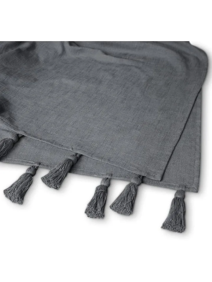 Walra Wohndecken & Plaids<Plaid "Funny Frays" in Anthrazit - (L)170 x (B)130 cm