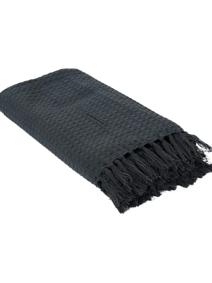 THE HOME DECO FACTORY Wohndecken & Plaids<Plaid in Anthrazit - (L)160 x (B)130 cm