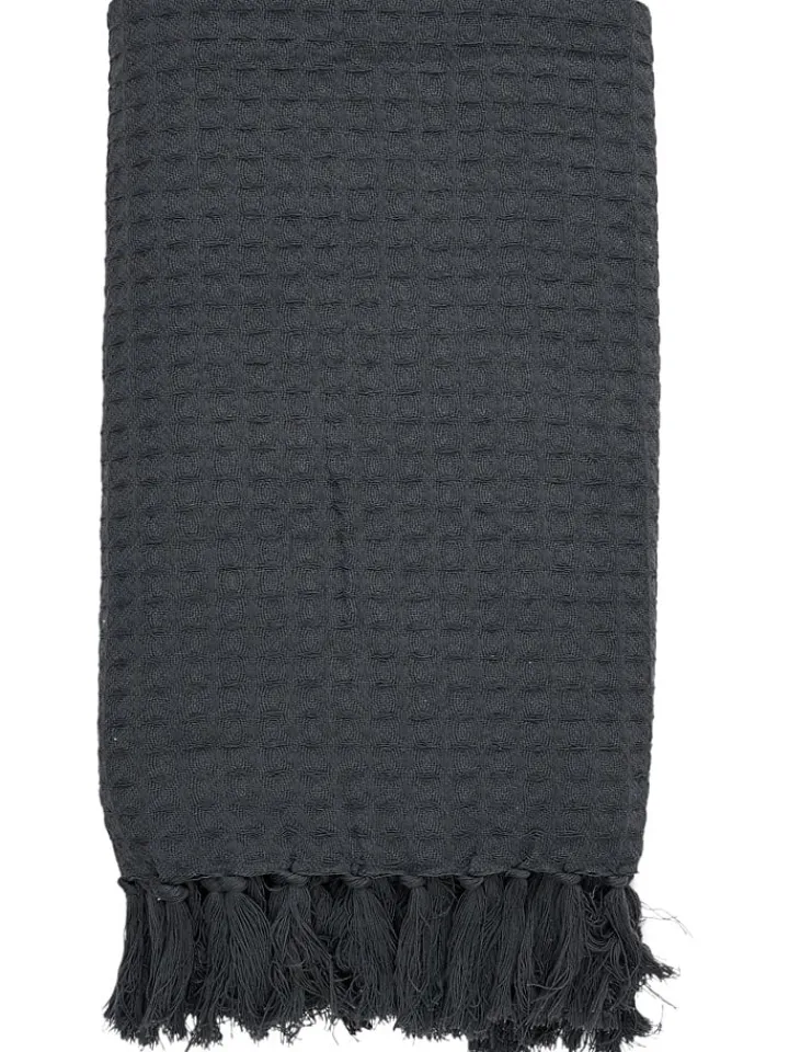 THE HOME DECO FACTORY Wohndecken & Plaids<Plaid in Anthrazit - (L)160 x (B)130 cm