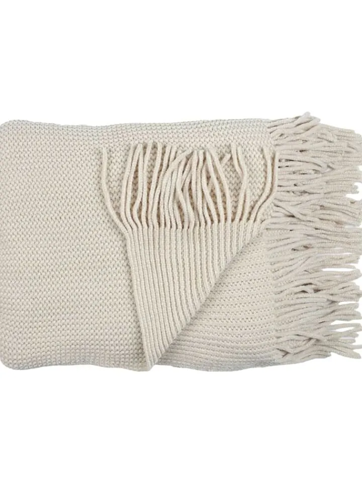 THE HOME DECO FACTORY Wohndecken & Plaids<Plaid in Beige - (L)150 x (B)120 cm