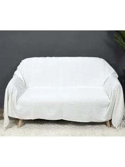 THE HOME DECO FACTORY Wohndecken & Plaids<Plaid in Creme - (L)250 x (B)170 cm