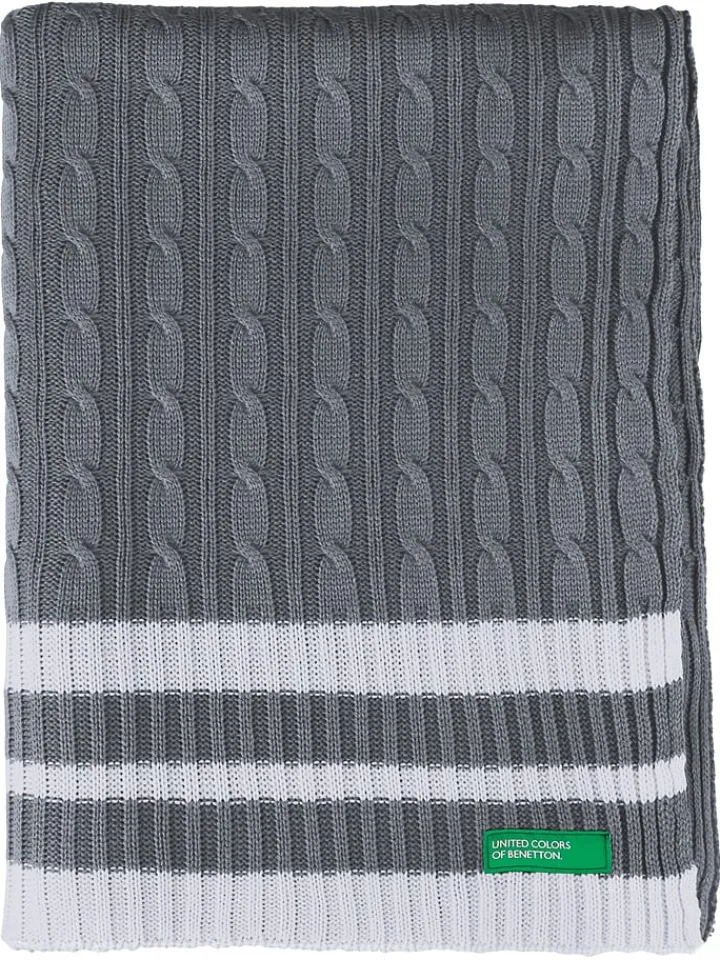Benetton Wohndecken & Plaids<Plaid in Grau - (L)190 x (B)140 cm