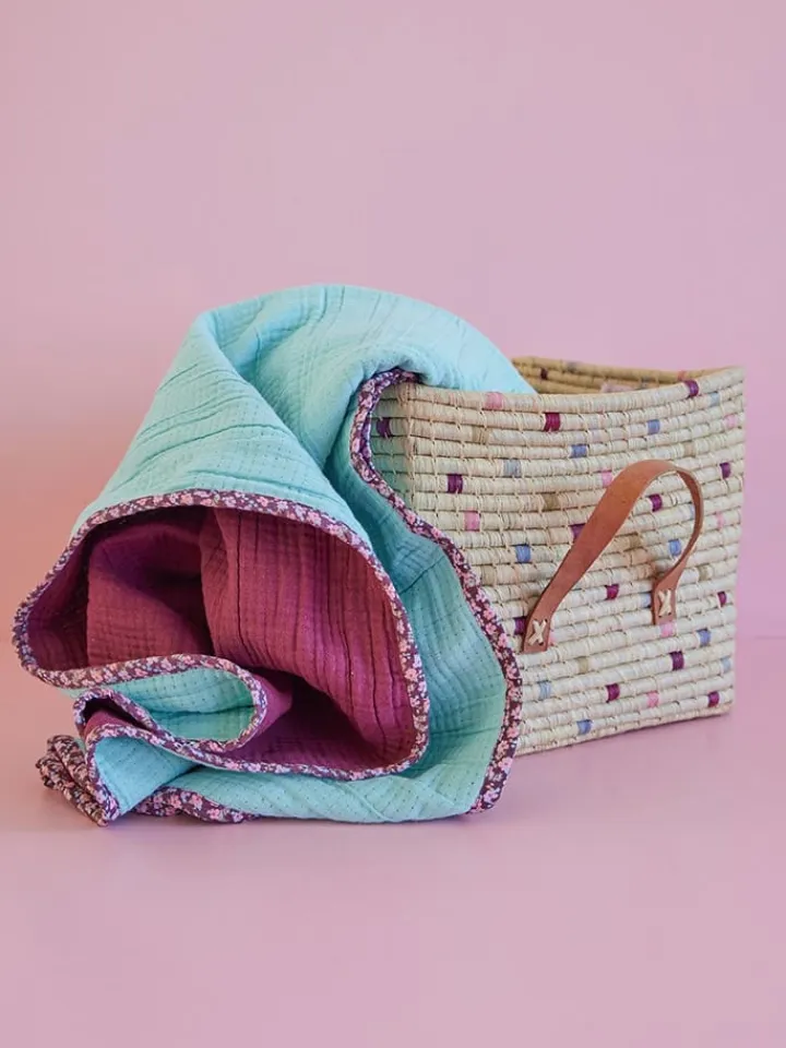 Rice Wohndecken & Plaids<Plaid in Mint/ Lila - (L)200 x (B)140 cm