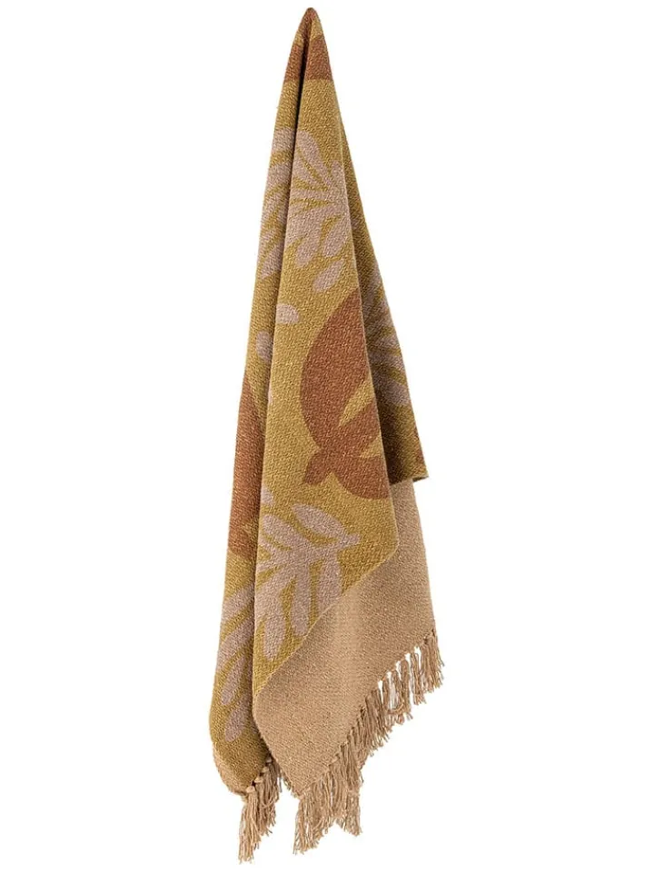 Bloomingville Wohndecken & Plaids<Plaid "Lark" in Beige/ Gelb - (L)160 x (B)130 cm