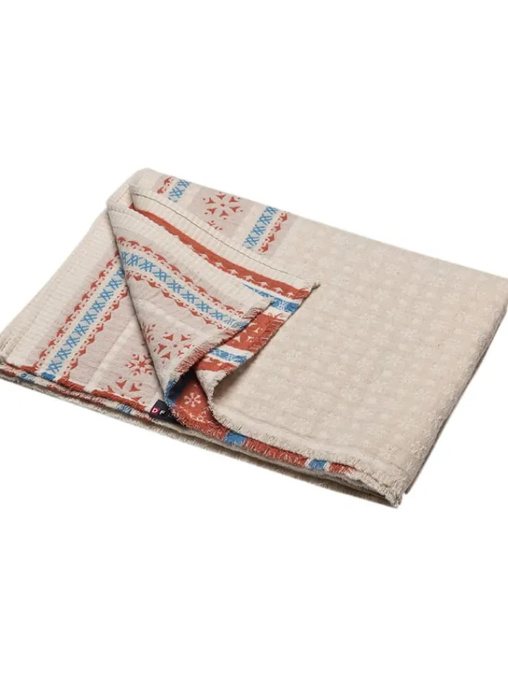 David Fussenegger Wohndecken & Plaids<Plaid "Lino - Nordische Bordüre" in Beige/ Rot/ Hellblau