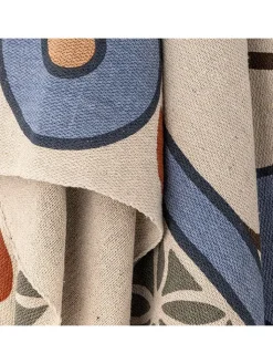 Bloomingville Wohndecken & Plaids<Plaid "Rudaur" in Blau/ Creme - (L)160 x (B)130 cm