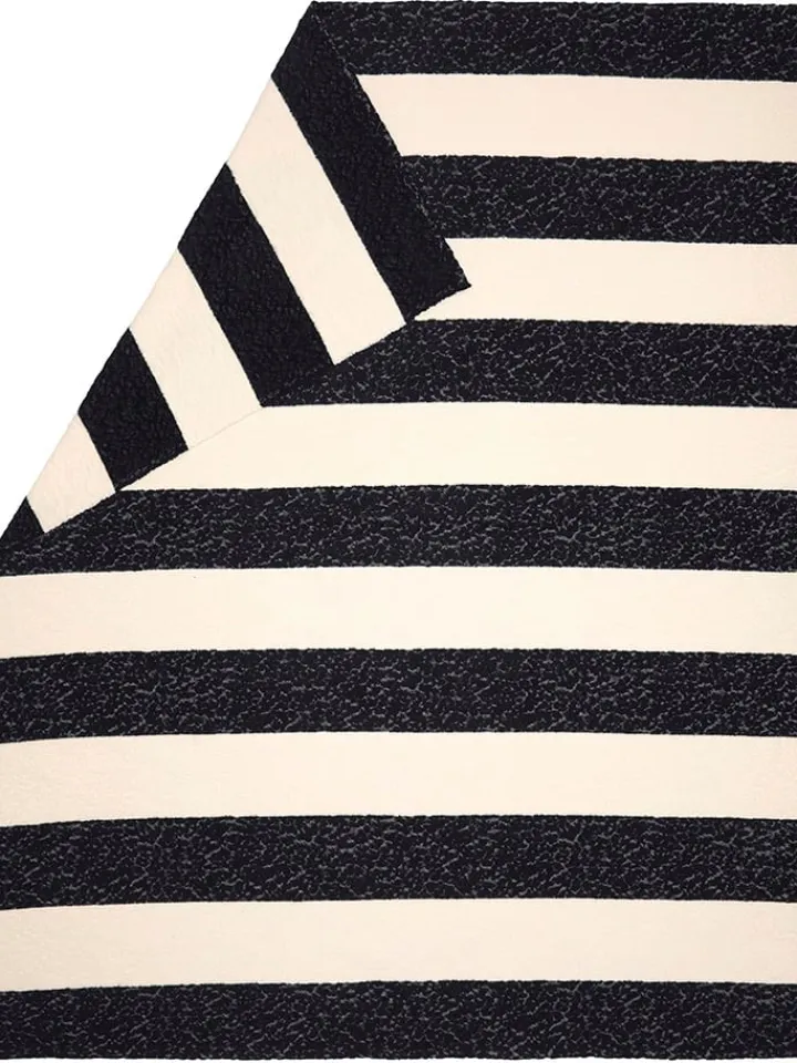 David Fussenegger Wohndecken & Plaids<Plaid "Teddy - Blockstreifen" in Schwarz/ Creme