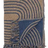 Bloomingville Wohndecken & Plaids<Plaid "Tiffanie" in Blau/ Braun - (L)160 x (B)130 cm