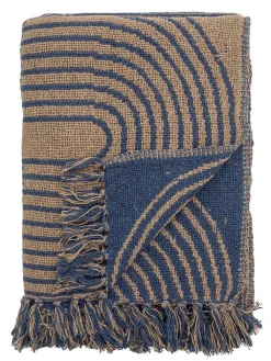 Bloomingville Wohndecken & Plaids<Plaid "Tiffanie" in Blau/ Braun - (L)160 x (B)130 cm