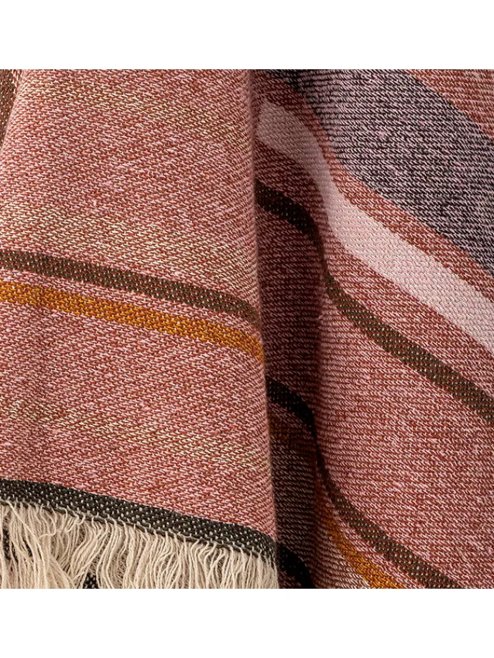 Bloomingville Wohndecken & Plaids<Plaid "Toscana" in Creme/ Rosa - (L)160 x (B)130 cm