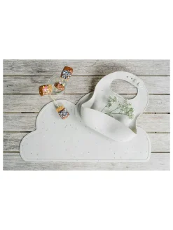 Kindsgut Tisch- & Küchentextilien<Platzdeckchen "Wolke" in Hellgrau - (L)49 x (B)27 cm