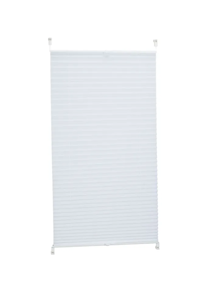 relaxdays Gardinen, Jalousien & Rollos<Plissee in Weiß - (L)130 x (B)60 cm