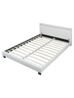 Corium Betten & Matratzen<Polsterbett Paris Kunstleder mit LED in Weiß (B)140cm